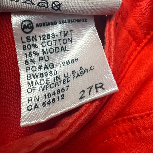 AG Orange The Legging Super Skinny Jeans Size 27R - Picture 2 of 6